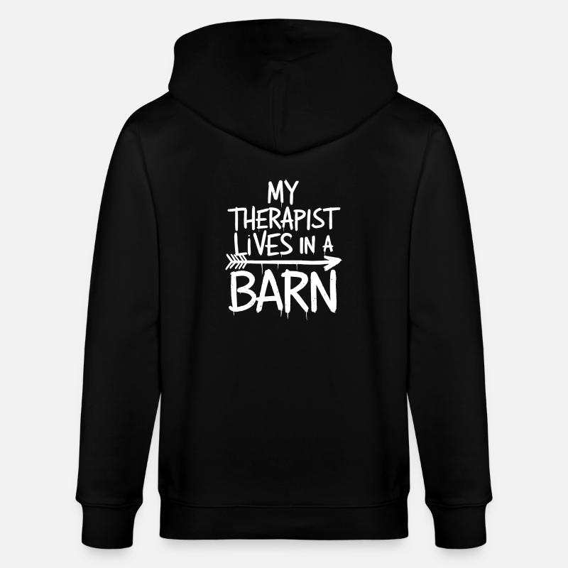 Mon cœur bat pour l’écurie - Veste à capuche bio CULTIVATOR Stanley/Stella Unisexe - noir