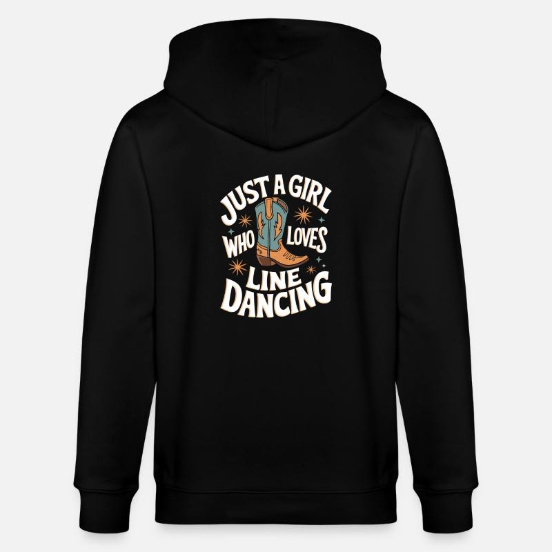 Line Dancing Dancing Dancers - Stanley/Stella CULTIVATOR Unisex Organic Hooded Jacket - black
