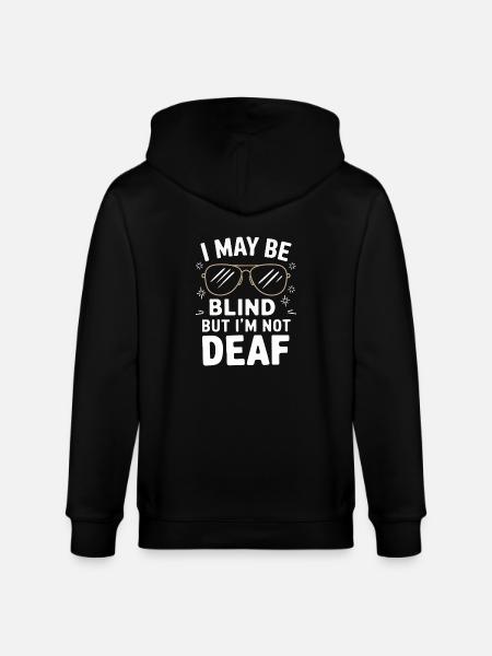 Blind blindness Visually impaired people - Stanley/Stella CULTIVATOR  Unisex Organic Hooded Jacket - black