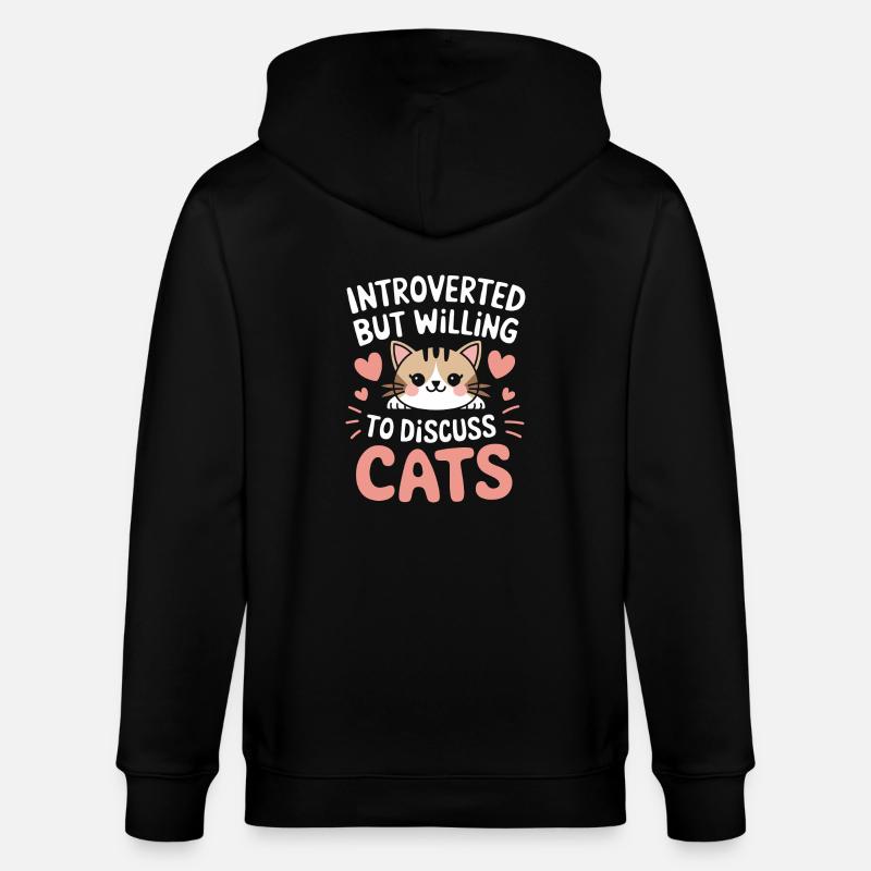 Introvert, antisocial, introvert - Stanley/Stella CULTIVATOR Unisex Organic Hooded Jacket - black