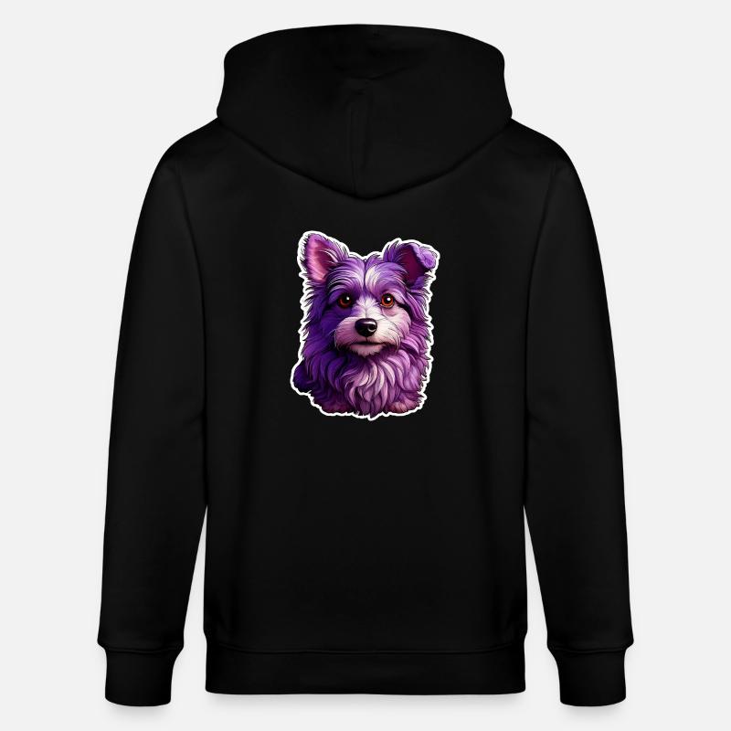 Chien mignon au design moderne - Veste à capuche bio CULTIVATOR Stanley/Stella Unisexe - noir