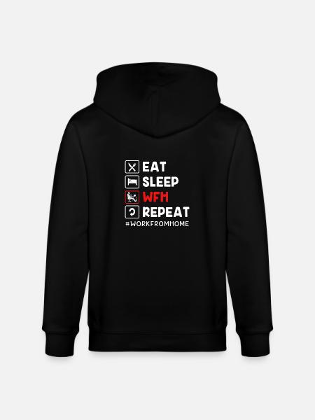 Remote home office - Stanley/Stella CULTIVATOR Unisex Organic Hooded Jacket - black
