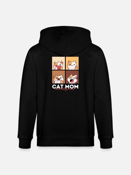Maman chatte Purfffectly fière - Veste à capuche bio CULTIVATOR Stanley/Stella Unisexe - noir