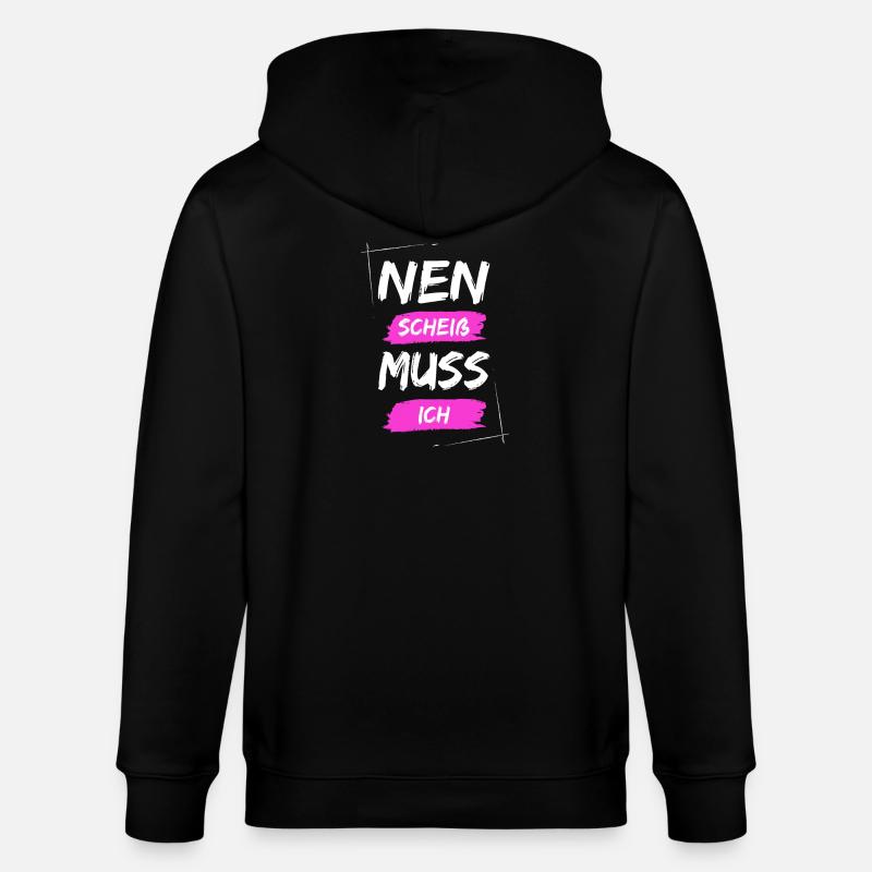Nen scheiß muss ich - Stanley/Stella Unisex Bio-Kapuzenjacke CULTIVATOR  - Schwarz