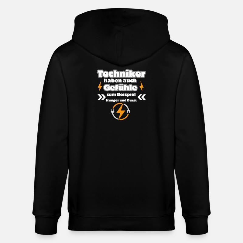 Techniker Gefühle - Stanley/Stella Unisex Bio-Kapuzenjacke CULTIVATOR  - Schwarz