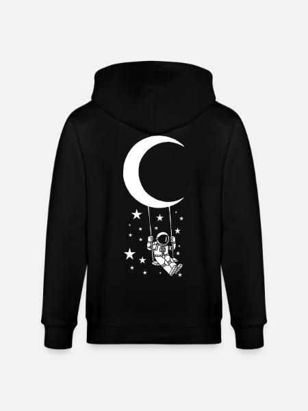 Swing on the Moon - Stanley/Stella CULTIVATOR  Unisex Organic Hooded Jacket - black