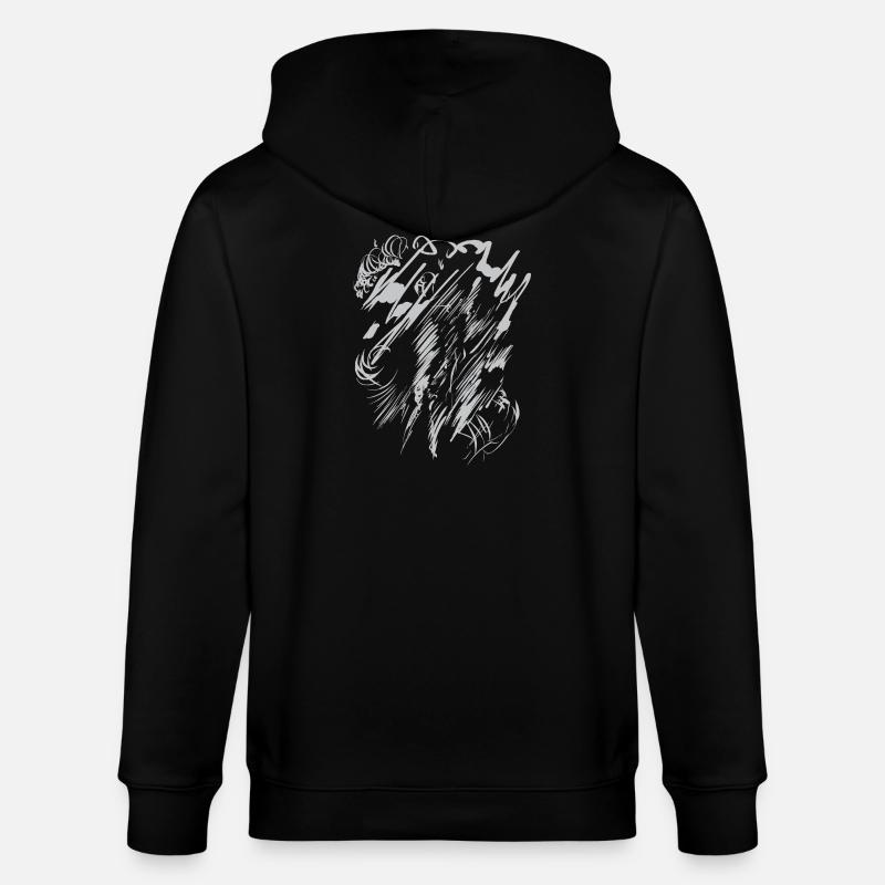 Hintergrund Abstrakte Kunst - Grau - Stanley/Stella Unisex Bio-Kapuzenjacke CULTIVATOR  - Schwarz