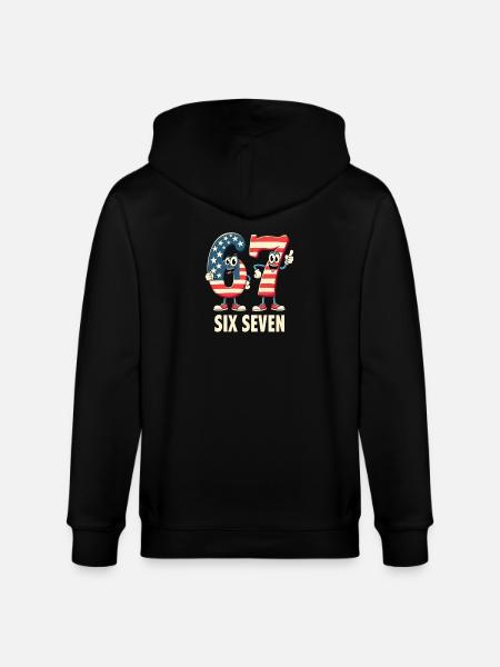 US Flag 67 Memes Six Seven - Veste à capuche bio CULTIVATOR Stanley/Stella Unisexe - noir