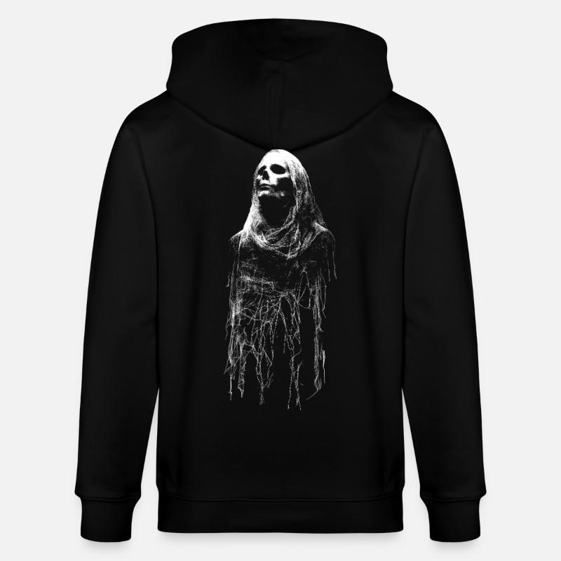 Schleiergeist im Spukgewand - Veste à capuche bio CULTIVATOR Stanley/Stella Unisexe - noir