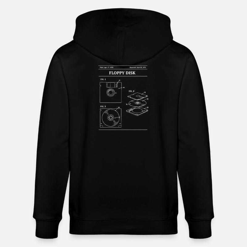 Modèle rétro de disquette - Veste à capuche bio CULTIVATOR Stanley/Stella Unisexe - noir