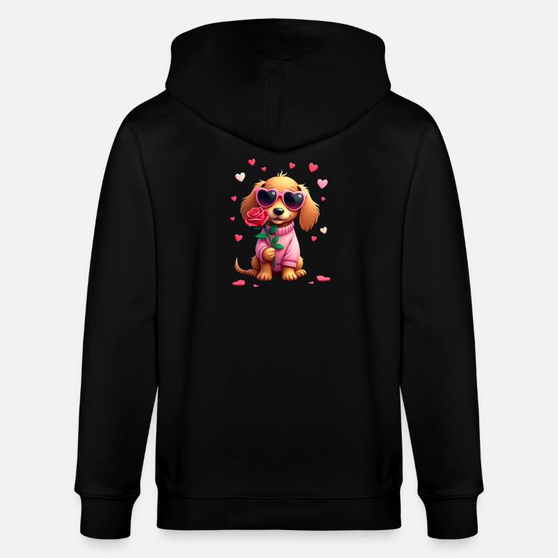 Dackel teckel teckel tekel - Veste à capuche bio CULTIVATOR Stanley/Stella Unisexe - noir
