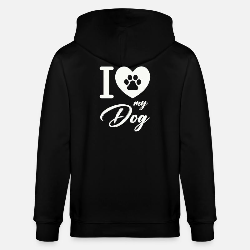 J’aime mon chien - Veste à capuche bio CULTIVATOR Stanley/Stella Unisexe - noir
