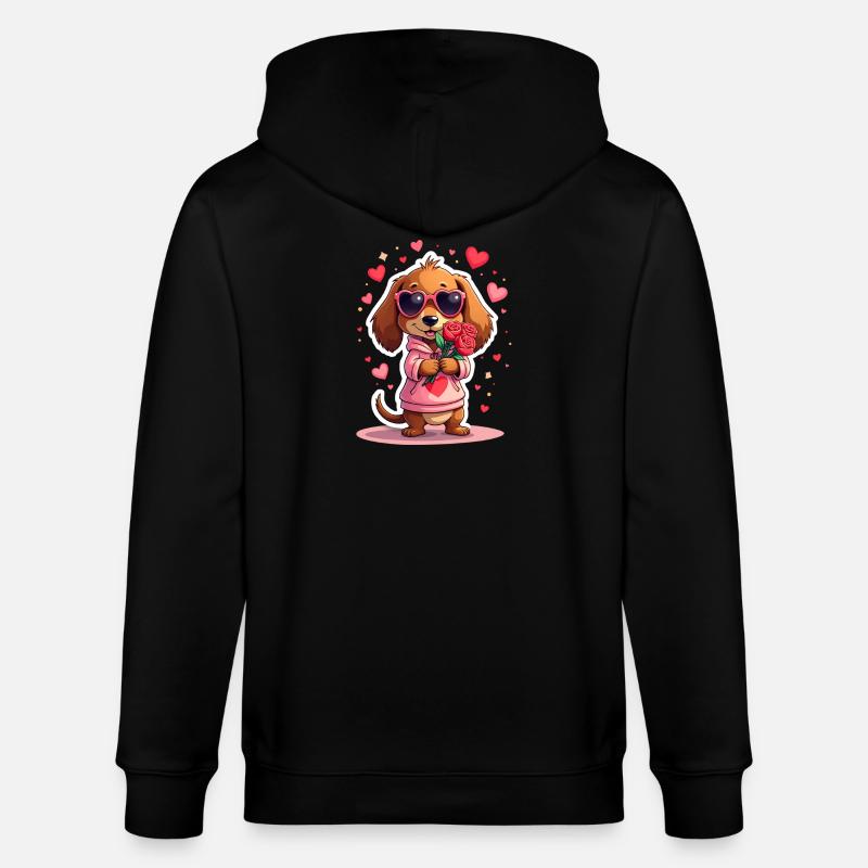 Dackel teckel teckel tekel - Veste à capuche bio CULTIVATOR Stanley/Stella Unisexe - noir