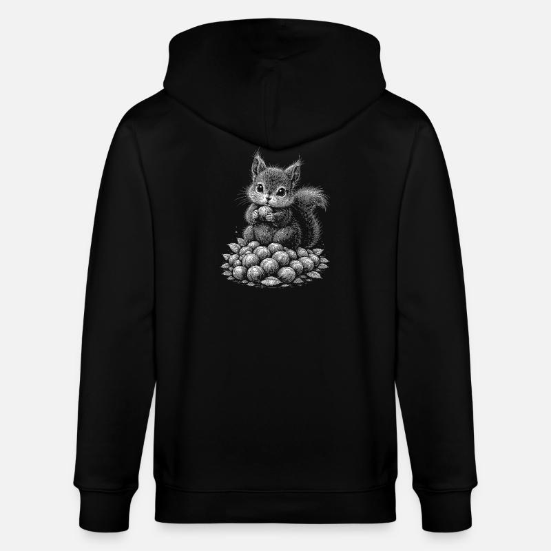 Eichhoernchen - Veste à capuche bio CULTIVATOR Stanley/Stella Unisexe - noir