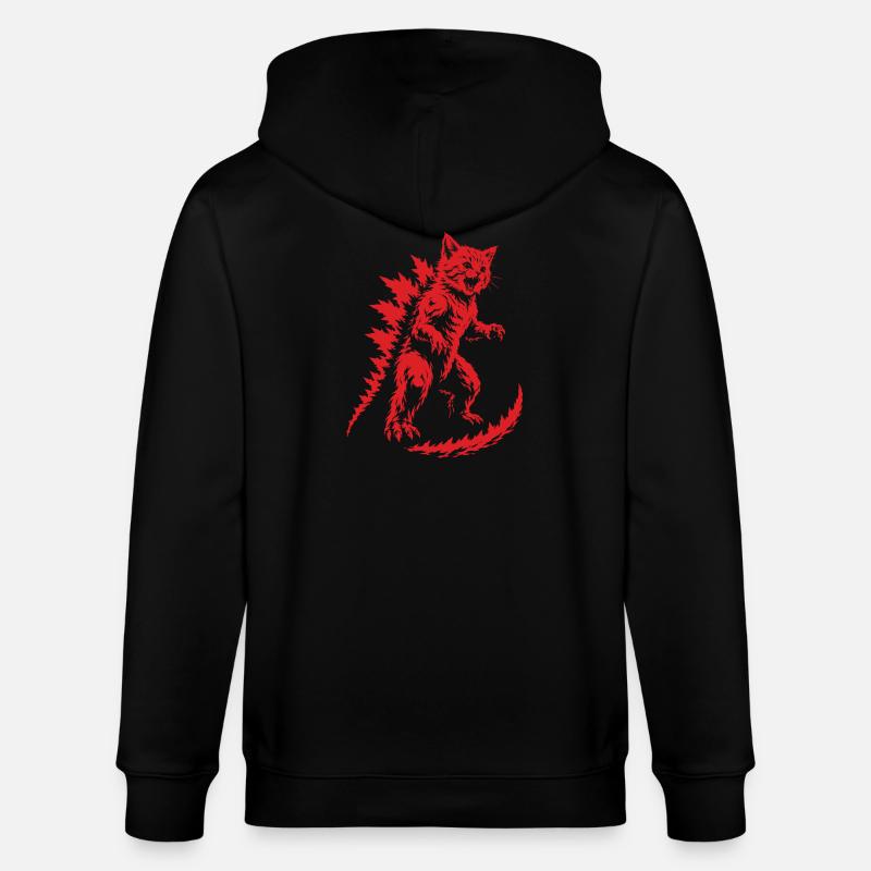 Rugissement de Kaiju Chaton, Catzilla - Veste à capuche bio CULTIVATOR Stanley/Stella Unisexe - noir