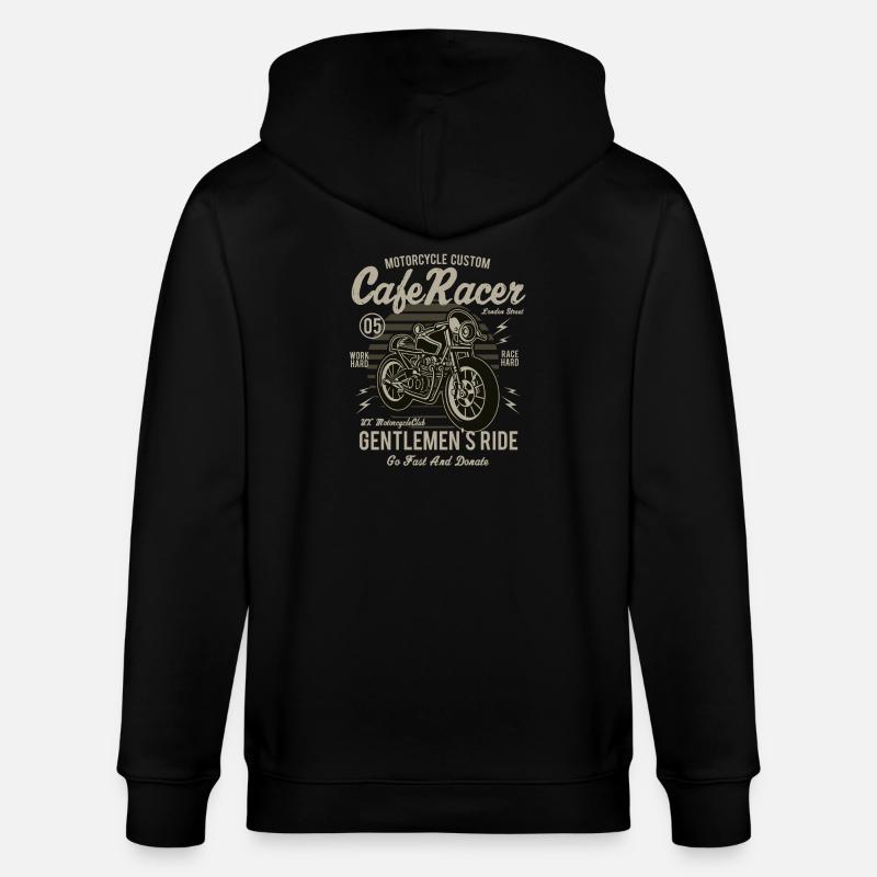 Café Racer Gentleman - Veste à capuche bio CULTIVATOR Stanley/Stella Unisexe - noir