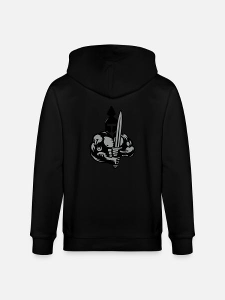 Spartan warrior - Stanley/Stella CULTIVATOR Unisex Organic Hooded Jacket - black