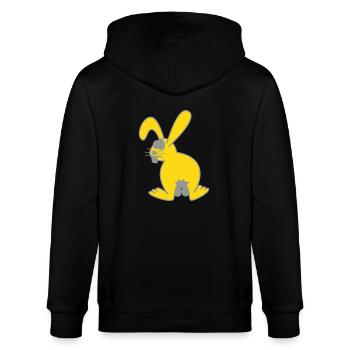 Osterhase mit ostereiern - Stanley/Stella Unisex Bio-Kapuzenjacke CULTIVATOR  - Schwarz - Hinten - Anna (173cm)