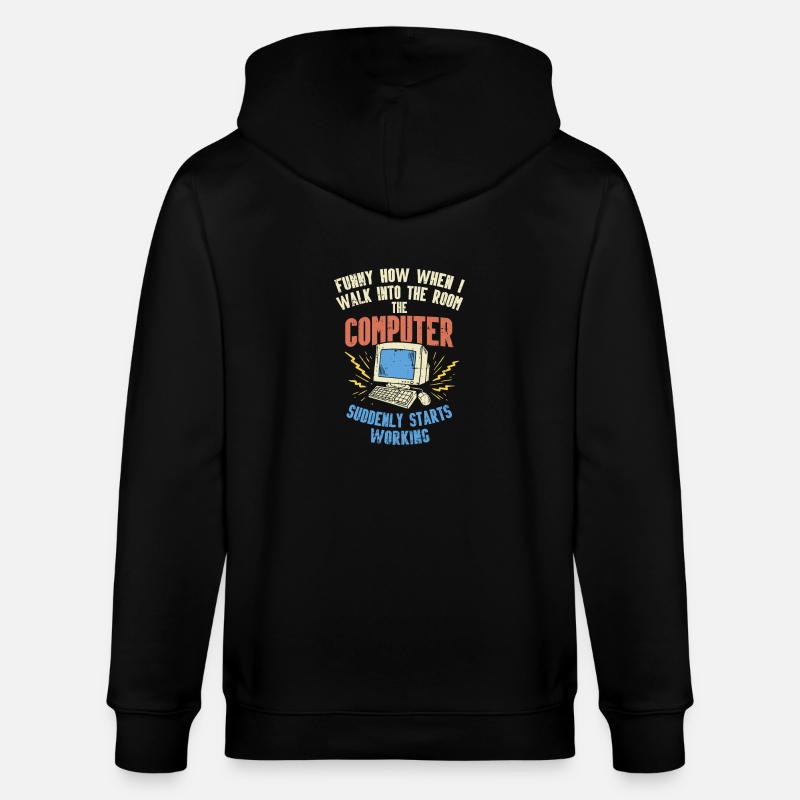 Computer Geek Shirt: Tech Support I Software - Stanley/Stella Unisex Bio-Kapuzenjacke CULTIVATOR - Schwarz