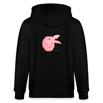 Es ist nur eine Phase, Hase! Minimal Rosa - Stanley/Stella Unisex Bio-Kapuzenjacke CULTIVATOR  - Schwarz - Hinten - Anna (173cm)