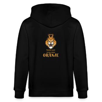 Heute färbt sich die ganze Welt orange - Stanley/Stella Unisex Bio-Kapuzenjacke CULTIVATOR  - Schwarz - Hinten - Anna (173cm)
