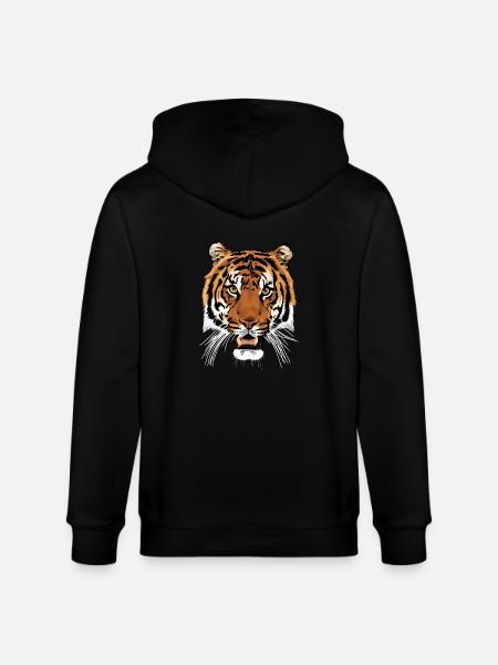 Tiger - Stanley/Stella CULTIVATOR Unisex Organic Hooded Jacket - black