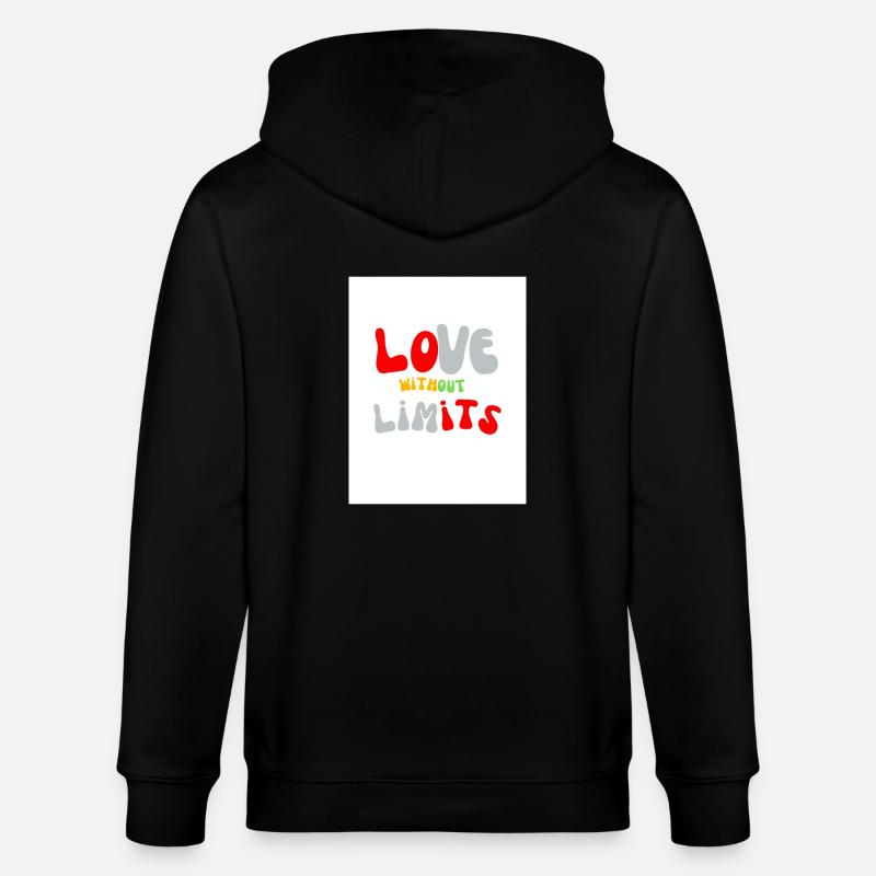 Love without limits - Veste à capuche bio CULTIVATOR Stanley/Stella Unisexe - noir