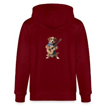 Puppy Dog Gitarre - Stanley/Stella Unisex Bio-Kapuzenjacke CULTIVATOR  - Burgunderrot - Hinten - Anna (173cm)