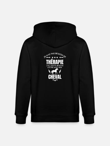 CHEVAL THERAPIE - Veste à capuche bio CULTIVATOR Stanley/Stella Unisexe - noir