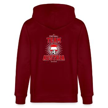 Autriche - Veste à capuche bio CULTIVATOR Stanley/Stella Unisexe - bordeaux - Dos - Anna (173cm)