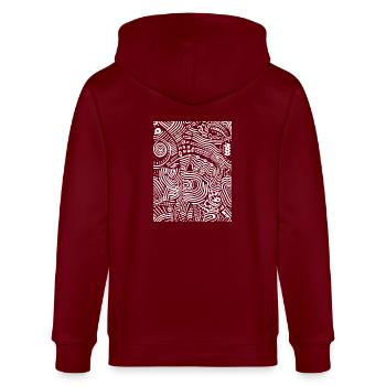 Graphic - Stanley/Stella CULTIVATOR  Unisex Organic Hooded Jacket - burgundy - Back - Anna (173cm)