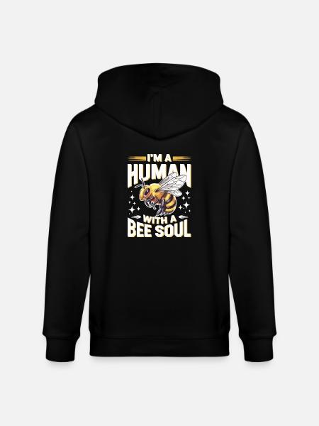 honey bee beekeeper bees bee - Stanley/Stella CULTIVATOR Unisex Organic Hooded Jacket - black