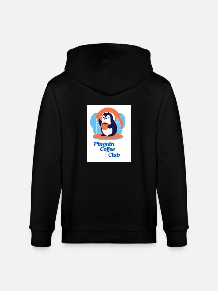 Penguin Coffee Club - Stanley/Stella CULTIVATOR Unisex Organic Hooded Jacket - black