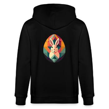 Easter Egg Design No.13 - Stanley/Stella CULTIVATOR  Unisex Organic Hooded Jacket - black - Back - Anna (173cm)