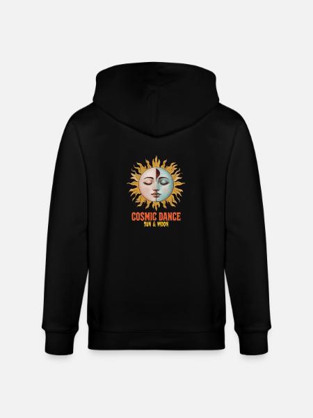 Cosmic Dance Spirituality Gift - Stanley/Stella CULTIVATOR  Unisex Organic Hooded Jacket - black