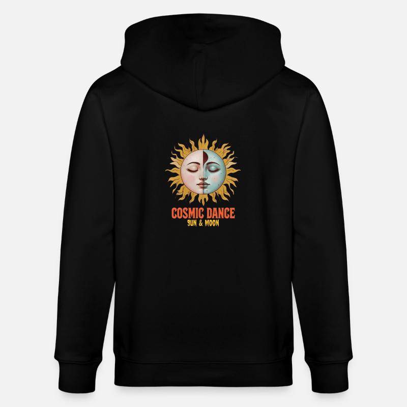 Cosmic Dance Spirituality Gift - Stanley/Stella CULTIVATOR  Unisex Organic Hooded Jacket - black