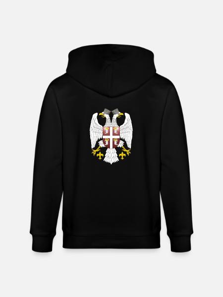 Wappen Serbien - Stanley/Stella Unisex Bio-Kapuzenjacke CULTIVATOR - Schwarz