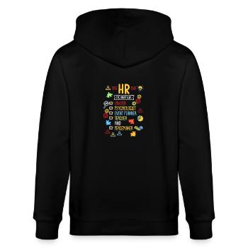 HR The Unofficial Lawyer Psychologist EventPlanner - Stanley/Stella Unisex Bio-Kapuzenjacke CULTIVATOR  - Schwarz - Hinten - Anna (173cm)