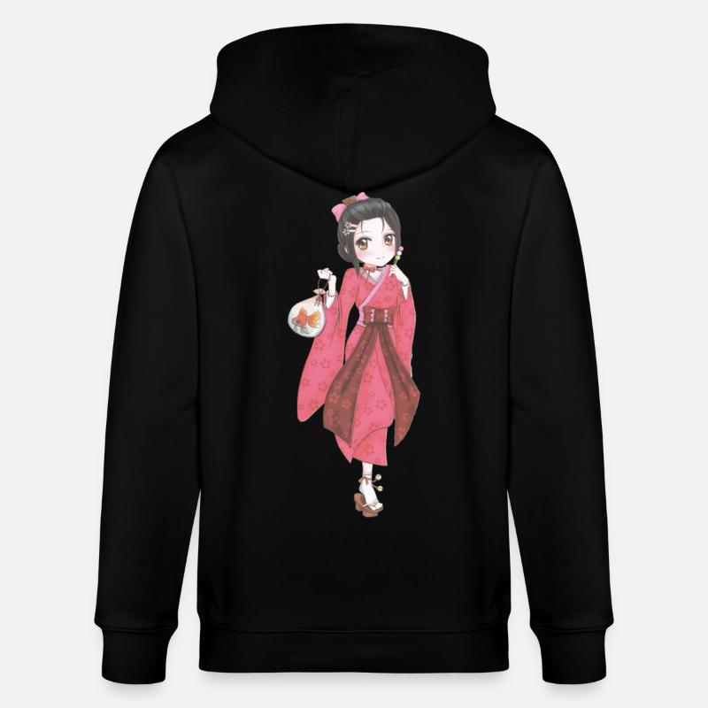 Manga - Stanley/Stella Unisex Bio-Kapuzenjacke CULTIVATOR - Schwarz