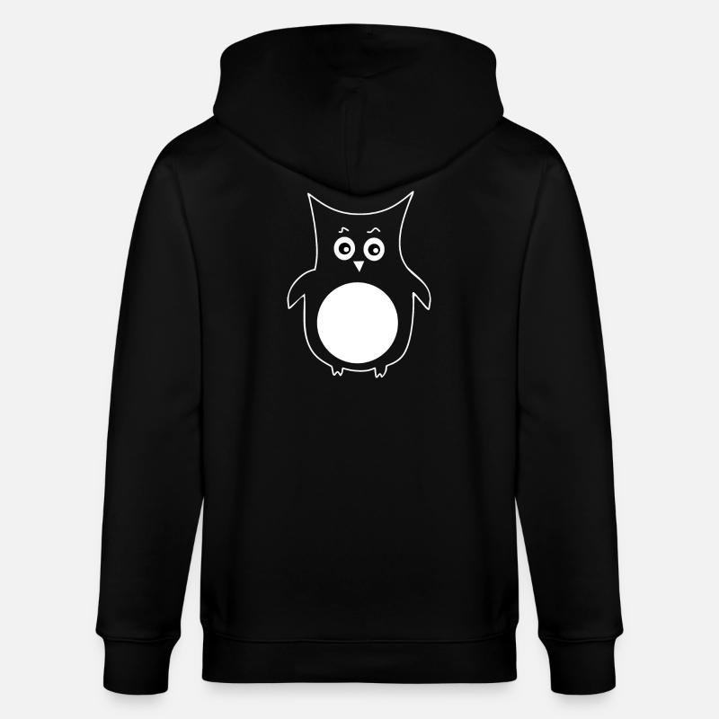 hibou blanc oiseau blanc - Veste à capuche bio CULTIVATOR Stanley/Stella Unisexe - noir