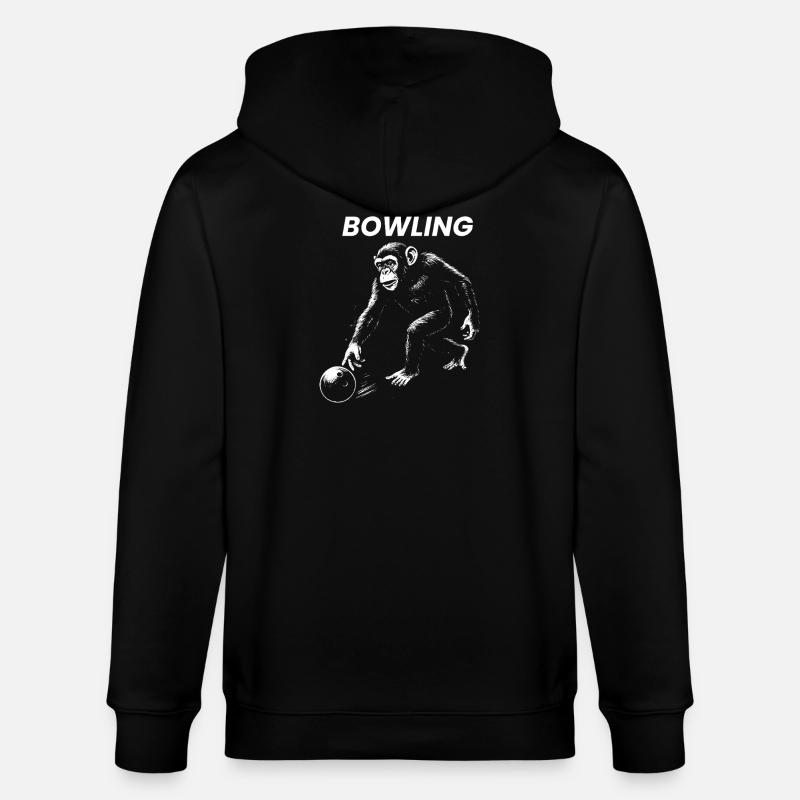 Cadeau Monkey Bowling - Veste à capuche bio CULTIVATOR Stanley/Stella Unisexe - noir