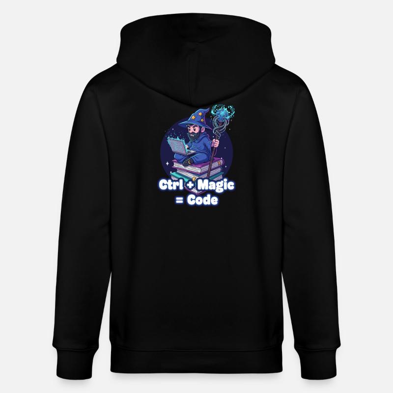 Ctrl Magic Code Zauberer - Stanley/Stella Unisex Bio-Kapuzenjacke CULTIVATOR  - Schwarz