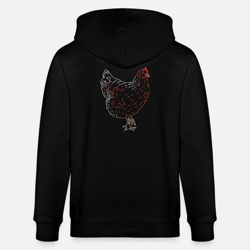 Hahn oder Henne - Stanley/Stella Unisex Bio-Kapuzenjacke CULTIVATOR  - Schwarz