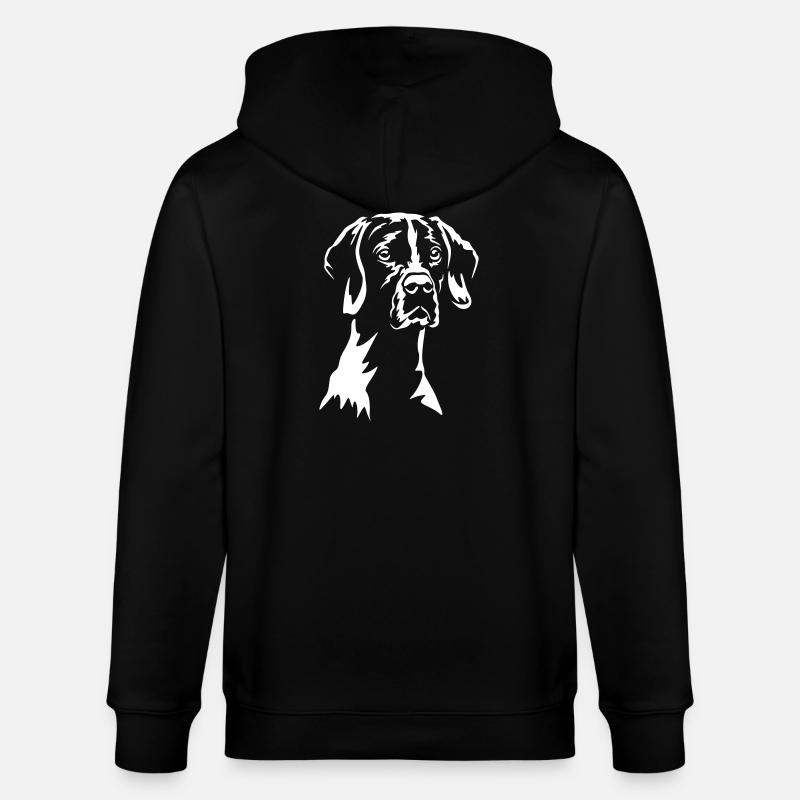 English Pointer "Black Edition" - Stanley/Stella Unisex Bio-Kapuzenjacke CULTIVATOR  - Schwarz