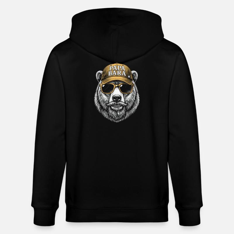 Casquette Hipster Papa Bara - Veste à capuche bio CULTIVATOR Stanley/Stella Unisexe - noir