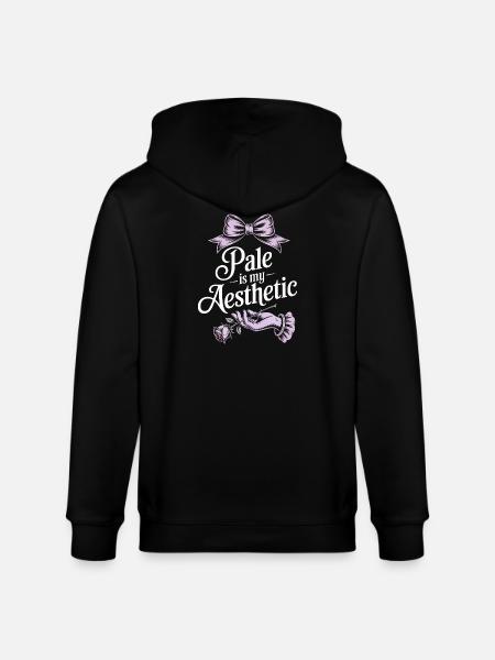 Pale Aesthetic Rose Bow - Stanley/Stella CULTIVATOR  Unisex Organic Hooded Jacket - black