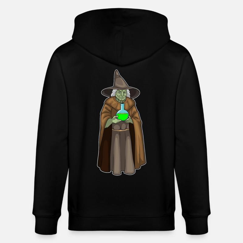 Witch Halloween Magic Potion - Stanley/Stella CULTIVATOR  Unisex Organic Hooded Jacket - black
