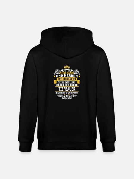 TIEFBAUER - Stanley/Stella Unisex Bio-Kapuzenjacke CULTIVATOR - Schwarz
