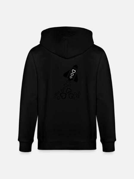 rocketlove_f2 - Stanley/Stella CULTIVATOR  Unisex Organic Hooded Jacket - black