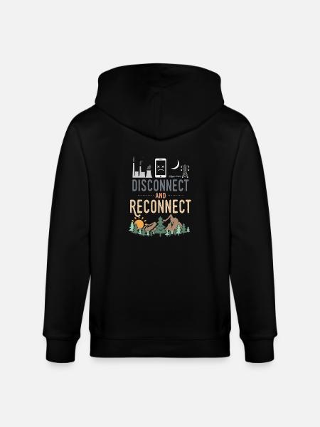 Disconnect And Reconnect - Stanley/Stella CULTIVATOR Unisex Organic Hooded Jacket - black